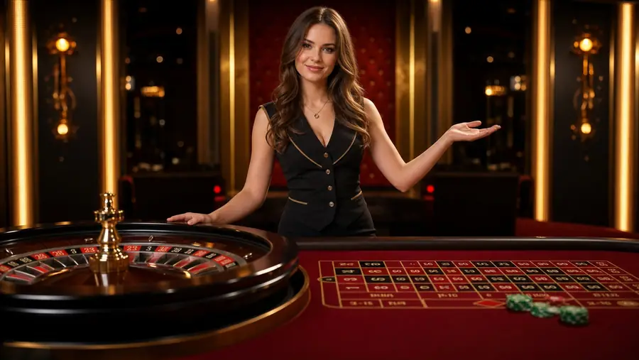 Live roulette dealer